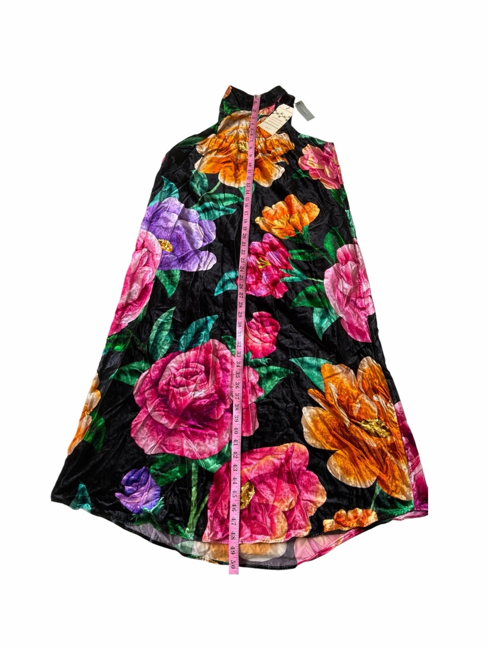 Farm Rio x Anthropology Floral Sleeveless Mock Neck Maxi Dress Size Large Petite - Picture 6 of 8